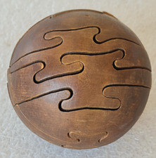 Antique Wooden Puzzle Ball - Edwardian / Victorian?