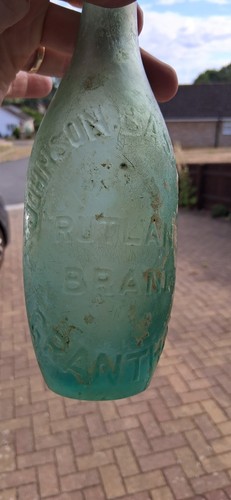 Large aqua skittle bottle from