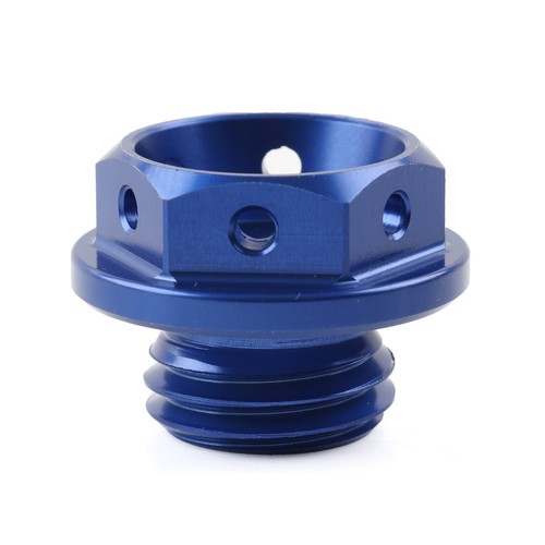 Blue engine oil filler - oil, screw