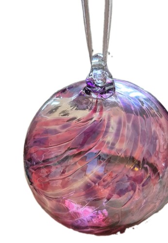 Hand blown pink - blown, purple