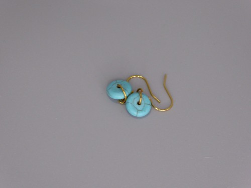 Turquoise drop earrings - turquoise,