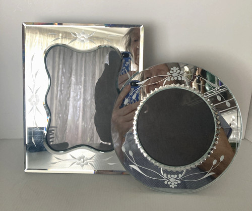 Vintage etched beveled - 2,