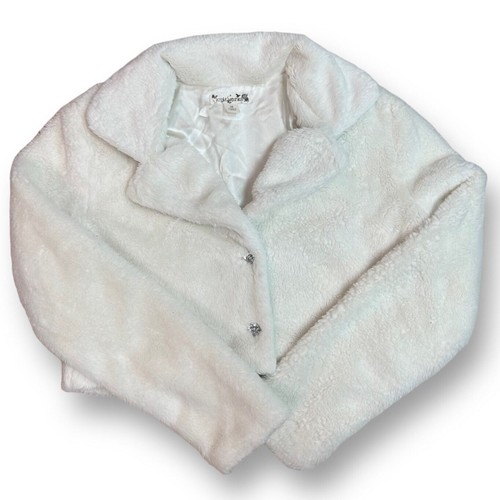 White faux fur - faux, shrug