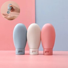 3pcs Silicone Travel Bottles 60ML Leakproof Squeezable Shampoo Lotion Nordic