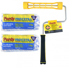 9" Purdy Revolution Roller Frame + 2 x 9" Colossus (1" Nap) Paint Roller Refills