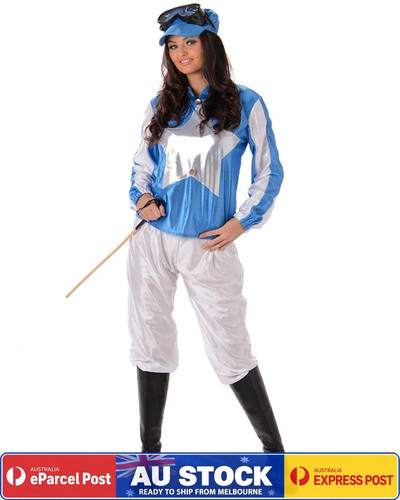 Ca218 blue jockey - horse, rider