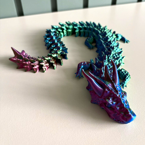 Articulated iridescent dragon - articulated,