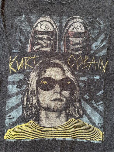 Kurt cobain black graphic - kurt,