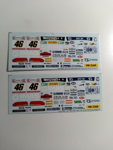 Decals subaru impreza wrc - 1/43,