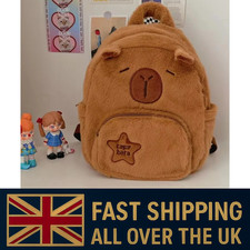 Kawaii Capybara Plush Backpack for Women Versatile Cartoon Funny Capibala