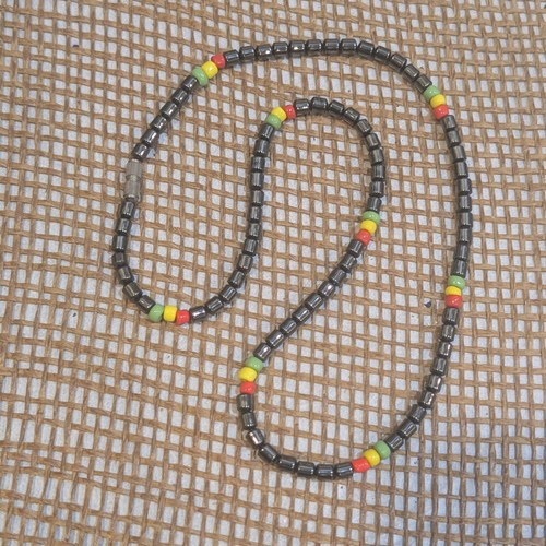 Unisex hematite and seed bead - unisex,