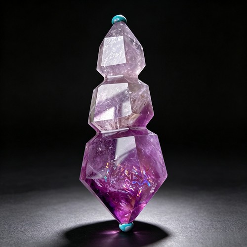 Rainbow amethyst double - amethyst,
