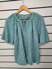 TU LADIES GREEN TEXTURED SMOCK
