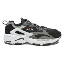 FILA Sneakers Mens Lace-Up Trainers Black & Grey Synthetic UK 9.5 Comfortable