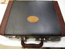 Prima vintage brown/black business briefcase/ document case