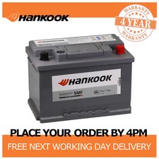 12V Car Battery 096 Type, Hankook 74Ah 680CCA Sealed Calcium - 278 x 175 x 190mm