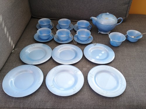 Child tea set mid - tea, blue