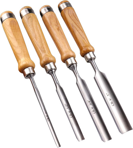 Piece wood chisel set - 4-piece, 8mm