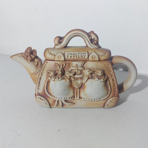 Swagman pottery teapot - swagman,