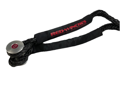 Red winches 50t soft - red, shackle