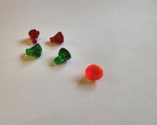 Lego Bundle 5 Crystals Gems Green Red Orange Good Condition 