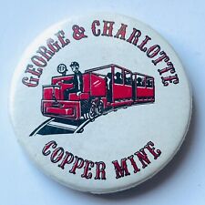 George & Charlotte Copper Mine Vintage Pin Lapel Badge Morwellham Quay Devon