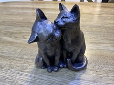 Cat Friends Forever (Yum Yum & Friend) Bronze Resin Sculpture
