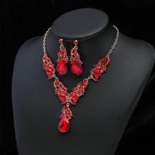 Rhinestone Jewelry Set Water