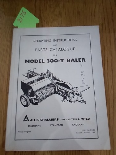 Allis chalmers 300 - 300, baler