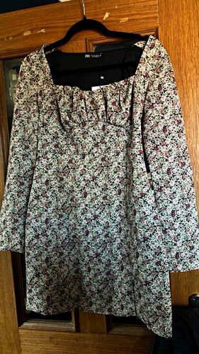 Zara floral square neck - neck, long