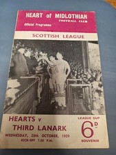 HEARTS v THIRD LANARK Oct 1959