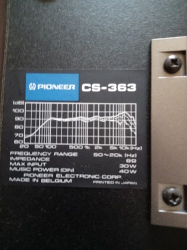 Pioneer 363 stereo speaker - pioneer,