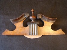 Salvaged Vintage Crown Pediment Finial Top Wall Clock Cabinet Unit Upcycle