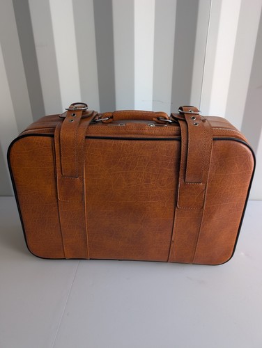 Vintage 1970s tan faux - vintage, leather