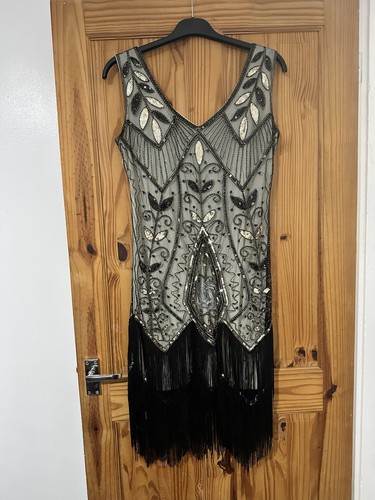 Metme black gold - sequin, fringe