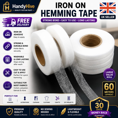 Iron hemming tape 60m - iron,
