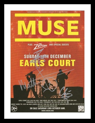 Muse entire band - muse, autographed