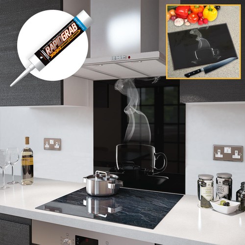 Glass splashbacks black coffee - glass,