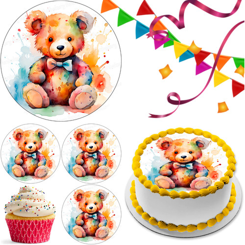 Teddy bear cake topper party - cake,