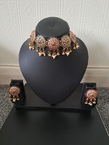 Indian choker and earring set - indian,