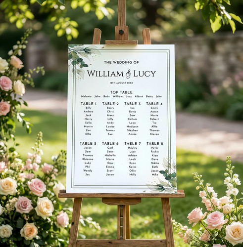 Personalised wedding table - personalised,