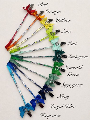 Personalised dummy clips bow - personalised,