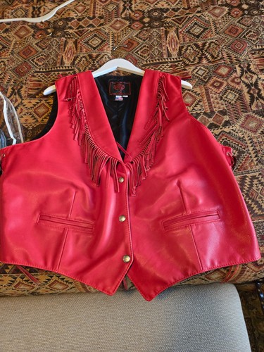Leather vest western style - western,