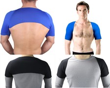 Double Shoulder Support Neoprene Arm Brace Injury Arthritis Dislocation Pain NHS