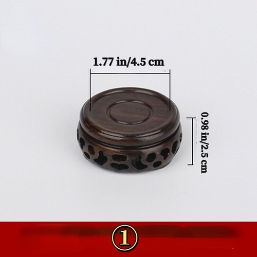 Round hollow wooden base stone - round,