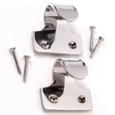 SASH WINDOW CATCH 2 Pack Polished Chrome Lift Finger Pull/Push Handle Slide Pair