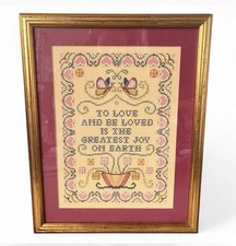 Vintage Framed Needlepoint