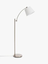 John Lewis Swing Arm Indoor Corded Floor Lamp Brushed Steel (Marks/Dented)