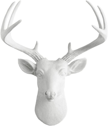White deer head wall - deer,