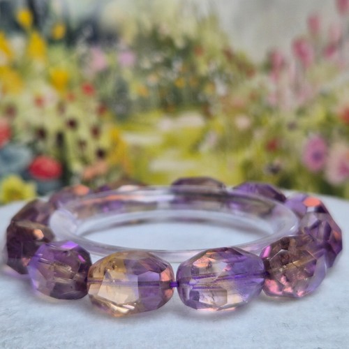 Ametrine faceted bracelet - ametrine,